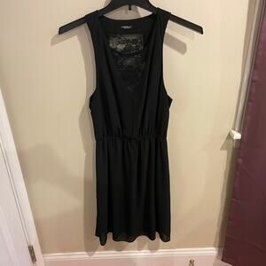 Motivi Italian Brand Black Dress with Lace Size Large